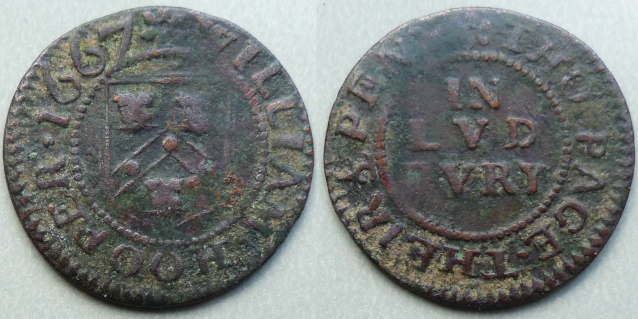 Ledbury, William Hooper, Tho Page 1667 halfpenny